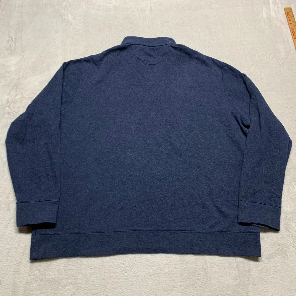 Polo Ralph Lauren Sweater Mens 2XL XXL Double Knit Jersey Quarter Zip Pull Over‎